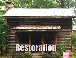 Historic Log Cabin Restoration  Springville, Alabama